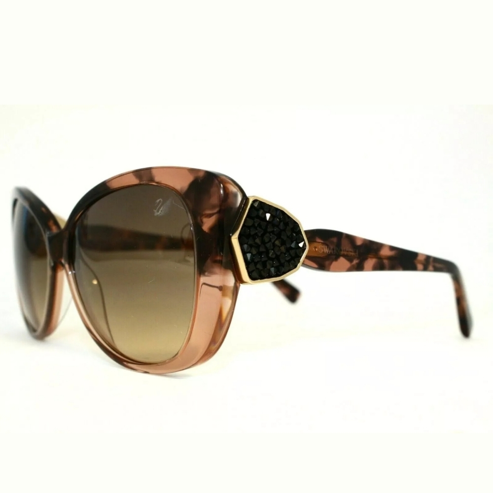 Swarovski sunglasses black Crystal embellishments Designer Luxury